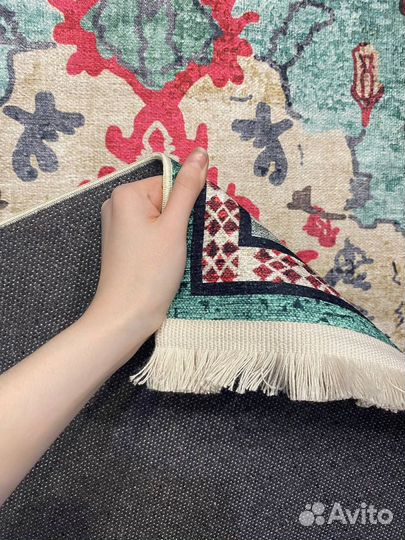 Красивый ковёр в гостиную без ворса хлопковый