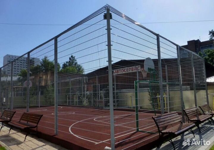 Забор из 3D сетки спорт площадка