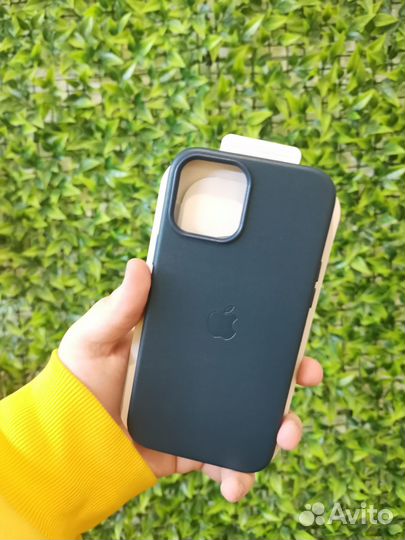 MagSafe Кожаный Чехол iPhone 12 ProMax(Dark Blue)