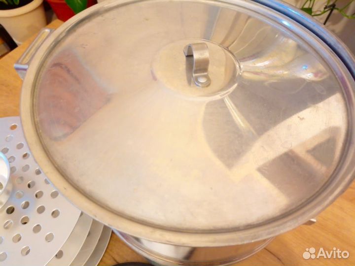 Новая кастрюля алюминиевая СССР пароварка