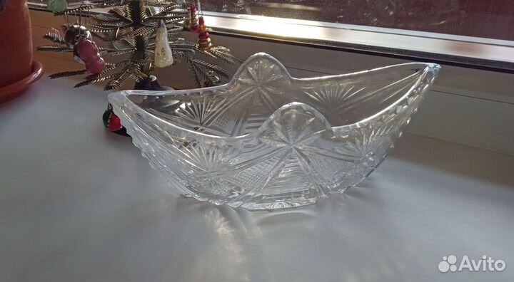 Салатник хрустальный Ладья СССР