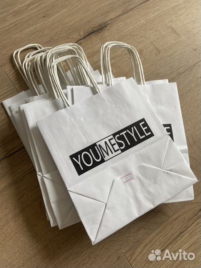 Пакет белый с лого 30 шт