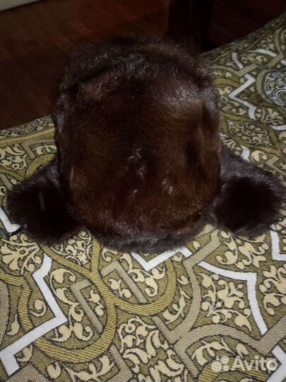 Норковая шапка мужская ушанка