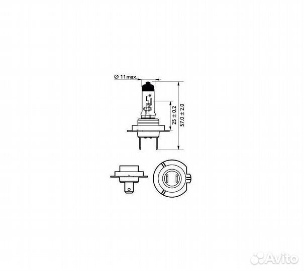 Лампа H7 ColorVision Purple 12V 55W