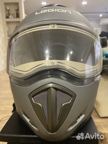 Шлем для снегохода с подогревом legion, новый