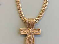 Золотой крест мужской 585
