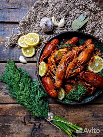 Раки живые И вареные