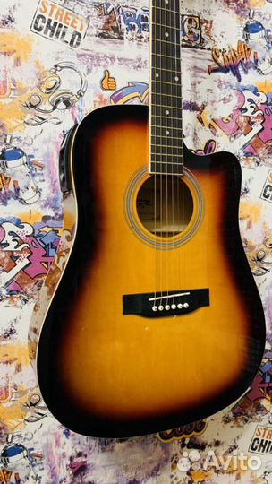 Гитара с подключением + чехол