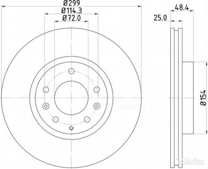 Nisshinbo ND5024K Диск тормозной перед