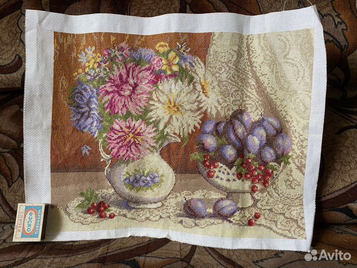 Картина вышитая крестом ручная работа