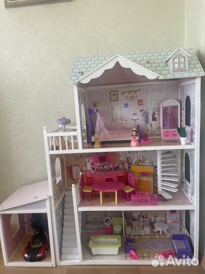 Кукольный домик для барби с мебелью