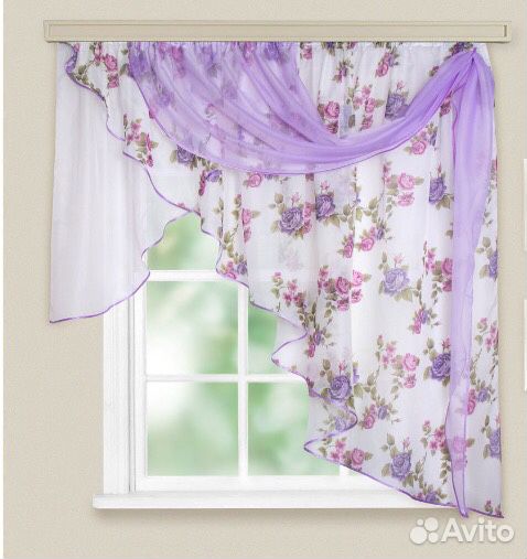 Тюль в кухню новая