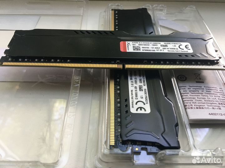 Оперативная память DDR4 Kingston HyperX fury 2x8GB