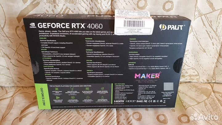 Новая Palit nvidia GeForce RTX 4060 dual