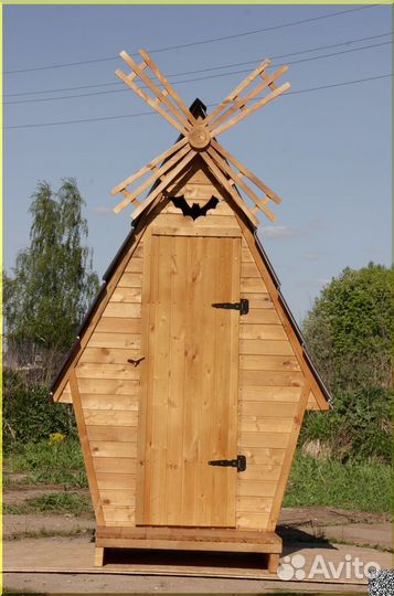 Дачный туалет деревянный PRO877