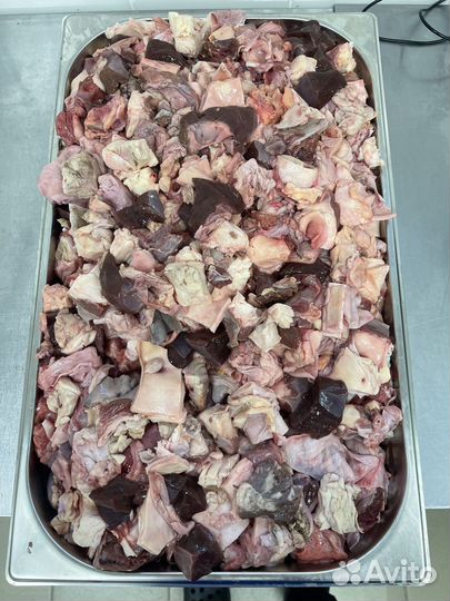 Обрезь субпродуктов говядины для собак