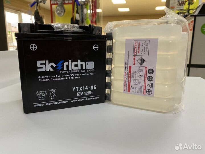 Аккумулятор skyrich YTX14-BS