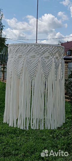 Люстра-абажур в технике макраме