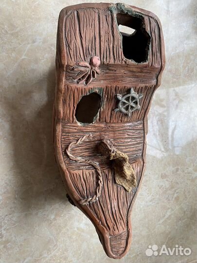 Корабль для аквариума декорация домик для рыб