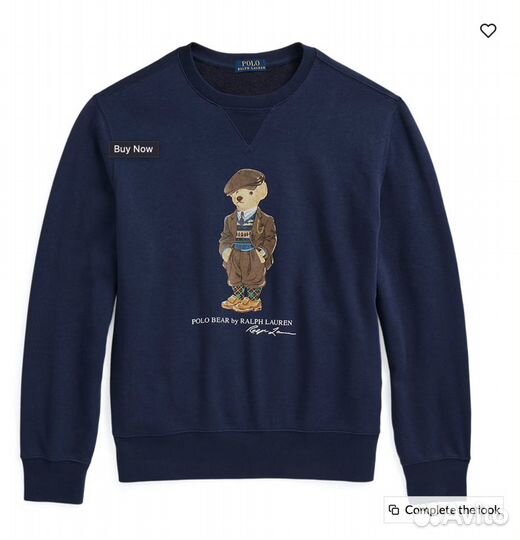 Лонгслив Polo Ralph Lauren с медведем / оригинал