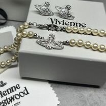 Vivienne westwood серьги и ожерелье с упаковкой