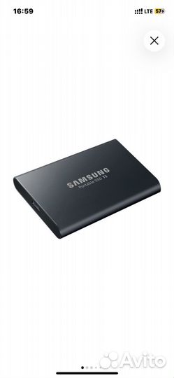 2 тб Внешний SSD Samsung T7, USB 3.2 type c