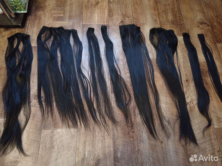 Искусственные волосы на заколках