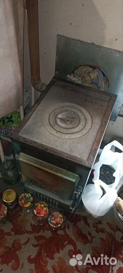 Печь твердотопливная бу
