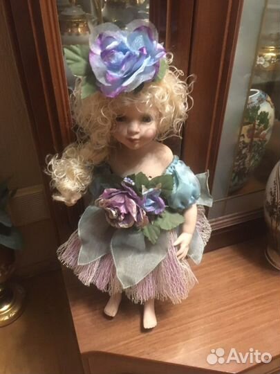 Кукла фея коллекционная фарфор большая