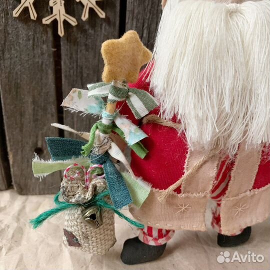 Дед мороз. Текстильная интерьерная игрушка