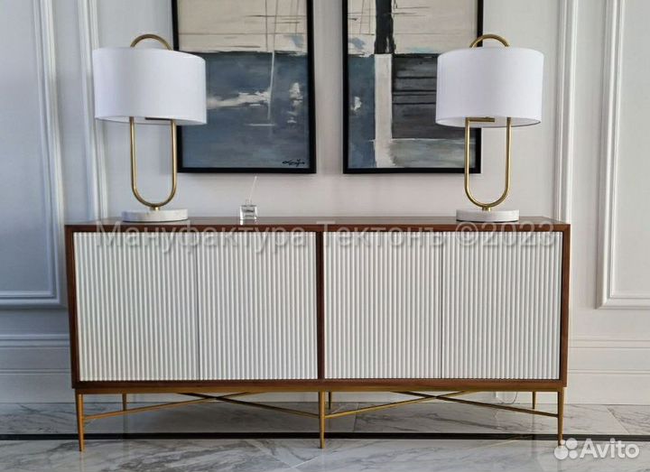 Дизайнерская тумба в шпоне Американский орех