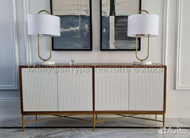 Дизайнерская тумба в шпоне Американский орех