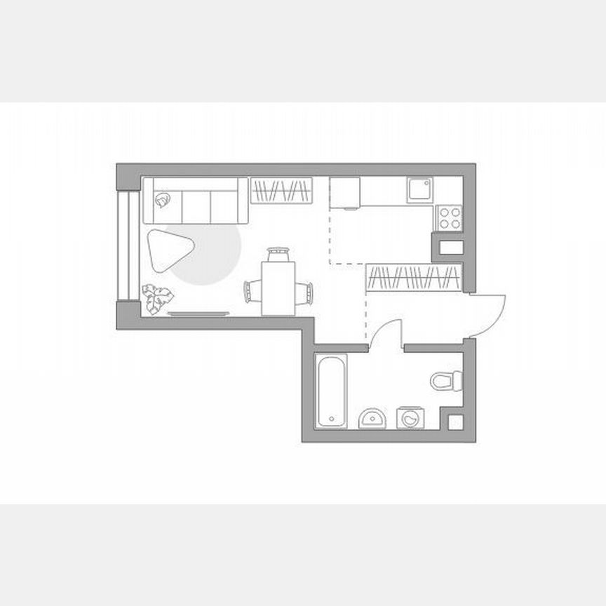 Квартира-студия, 28,1 м², 5/39 эт.