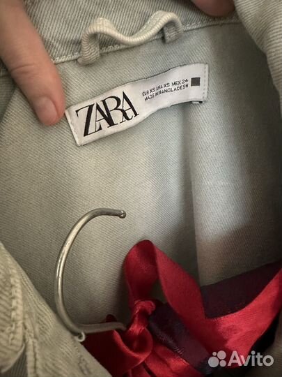 Zara джинсовая куртка xs