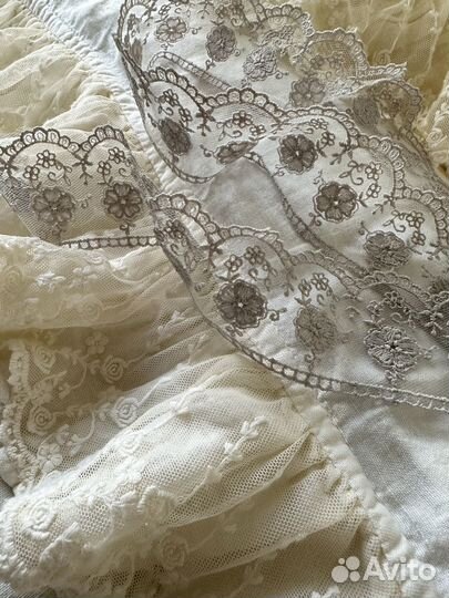 Кружево вышивка на сетке 4,5 см элегантное серое