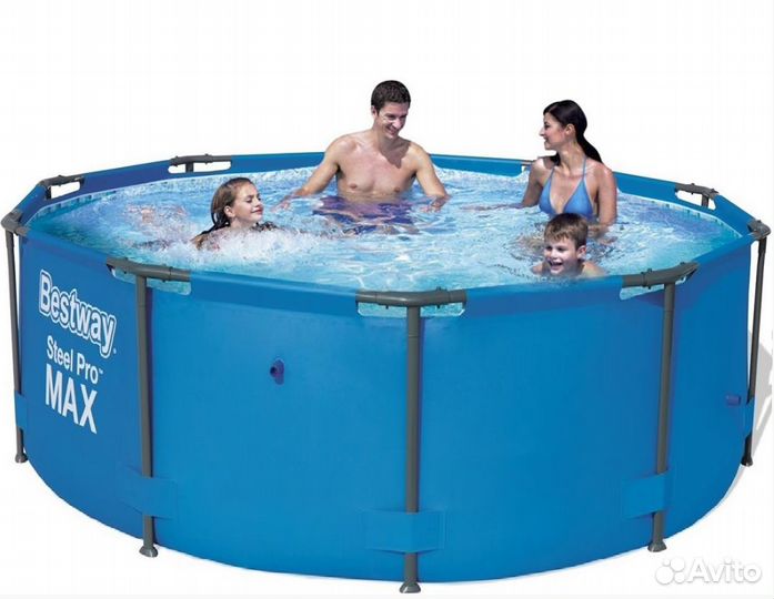 Каркасный бассейн 305х100см.Фильтр насос. Новый