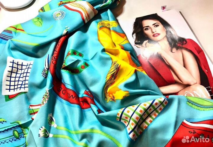 Платок шаль шарф пашмина Hermes - палитра