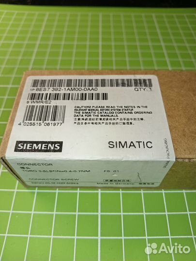 Simatic 6ES7-392-1AM00-0AA0 Новый. Оригинал. Герма
