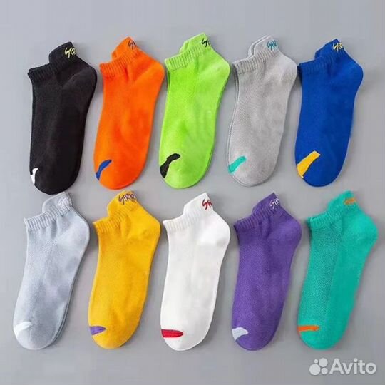 Носки детские,спортивные, дышащие, 5 цветов