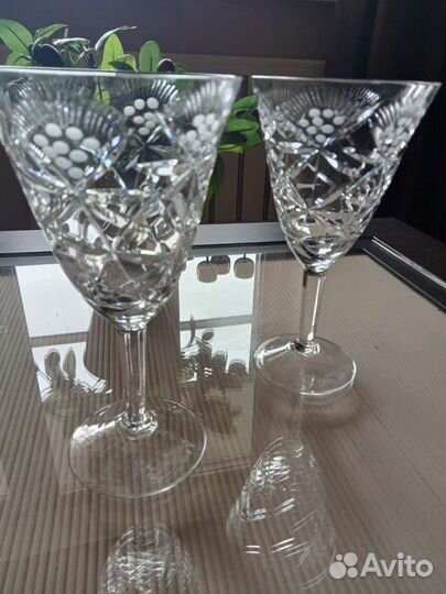 Фужеры ссср,хрустальные