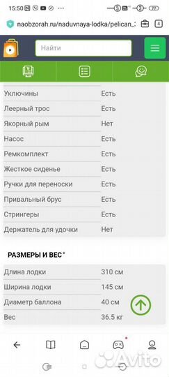 Надувная лодка Пеликан 310 ТК