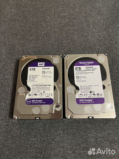 Жесткий диск wd 6 tb purple, 5700 об/мин, 6 тб