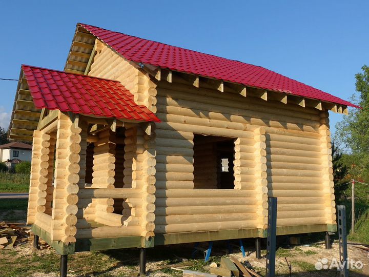 Сруб Бани с террасой