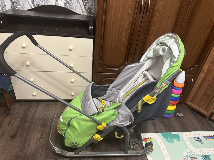 Детские санки коляска ника