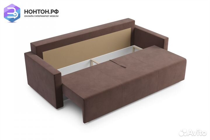 Диван еврокнижка Виена коричневый