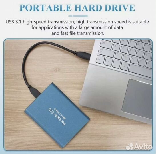 Портативный высокоскоростной SSD 16TB
