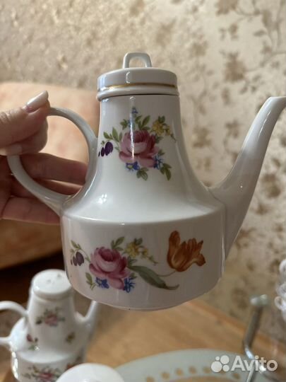 Чайные предметы Германия мейсенский цветок фарфор