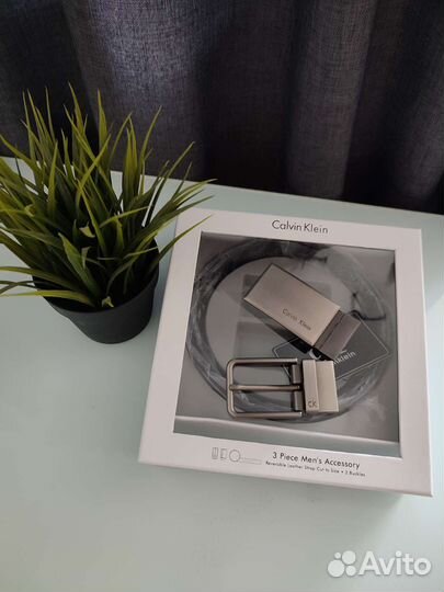 Мужской кожаный ремень 2в1