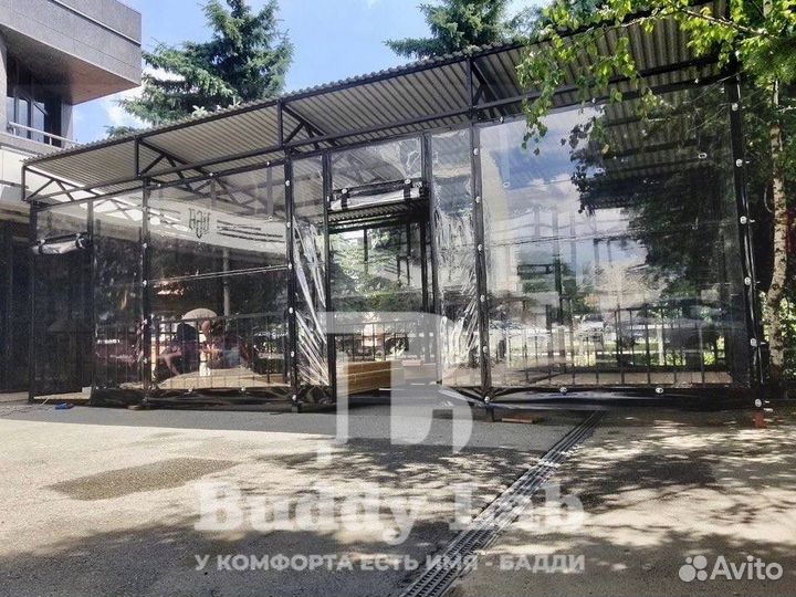 Мягкие окна для кафе, беседки