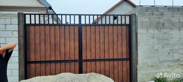 Ворота из Сендвич панелей, профнастил.сайдинг